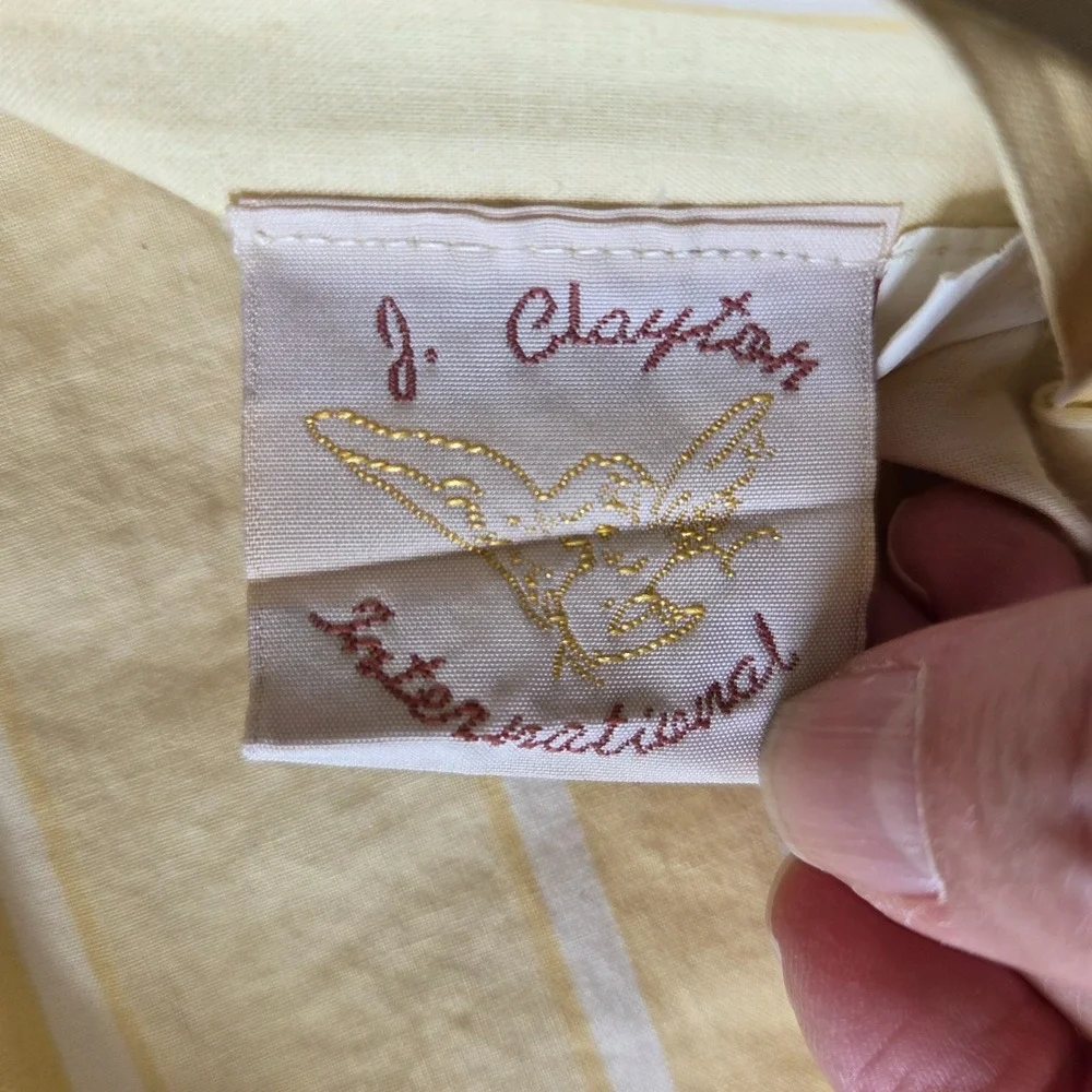 J Clayton International Set of 2 Standard Pillow Shams Cotton Yellow Reversible